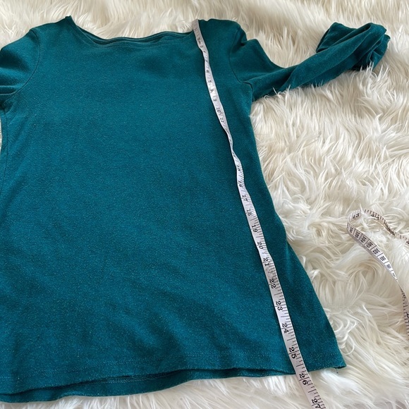 A new day target brand Aqua blue green solid long sleeve tee crew Neck sweater - Picture 16 of 17